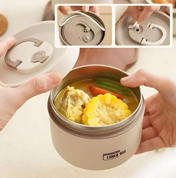 4 bols Lunch Box isotherme portable en acier inoxydable