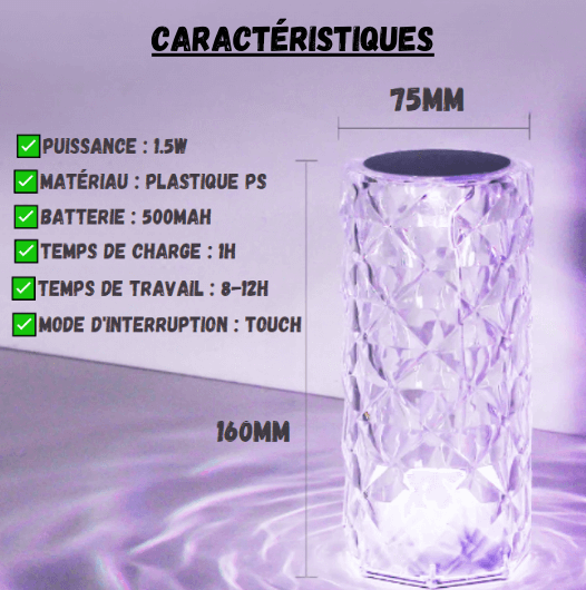 Lampe de LED en cristal