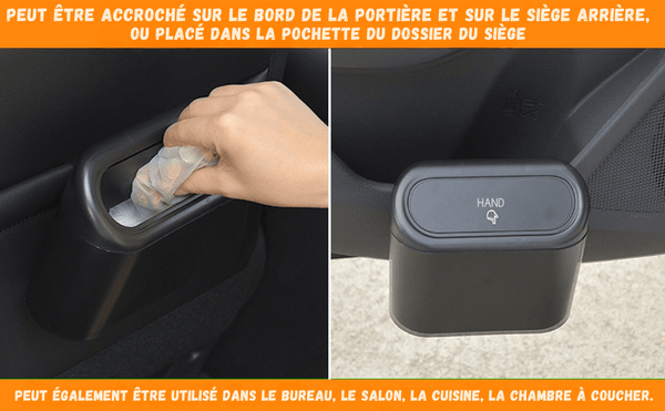 Petite Poubelle de Voiture avec Couvercle, Étanche