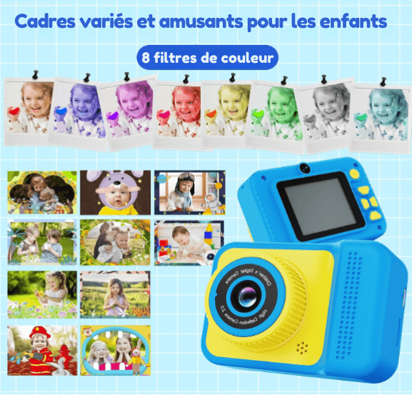 Caméra vidéo numérique selfie pour enfants